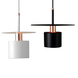 Modern Metal Geometric Pendant Light Adjustable Height Image - 5