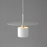 Modern Metal Geometric Pendant Light Adjustable Height Image - 6