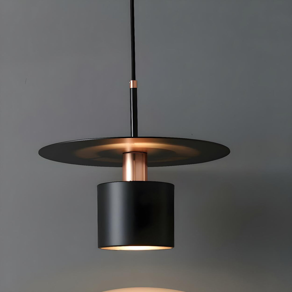 Modern Metal Geometric Pendant Light Adjustable Height Image - 8