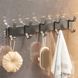 Modern Metal Mounting Hardware Bathroom Set with Shelves Image - 14