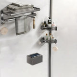 Modern Metal Mounting Hardware Bathroom Set with Shelves Image - 30