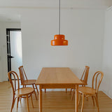 Modern Metal Orange Cylinder Entryway Pendant Light Image - 3