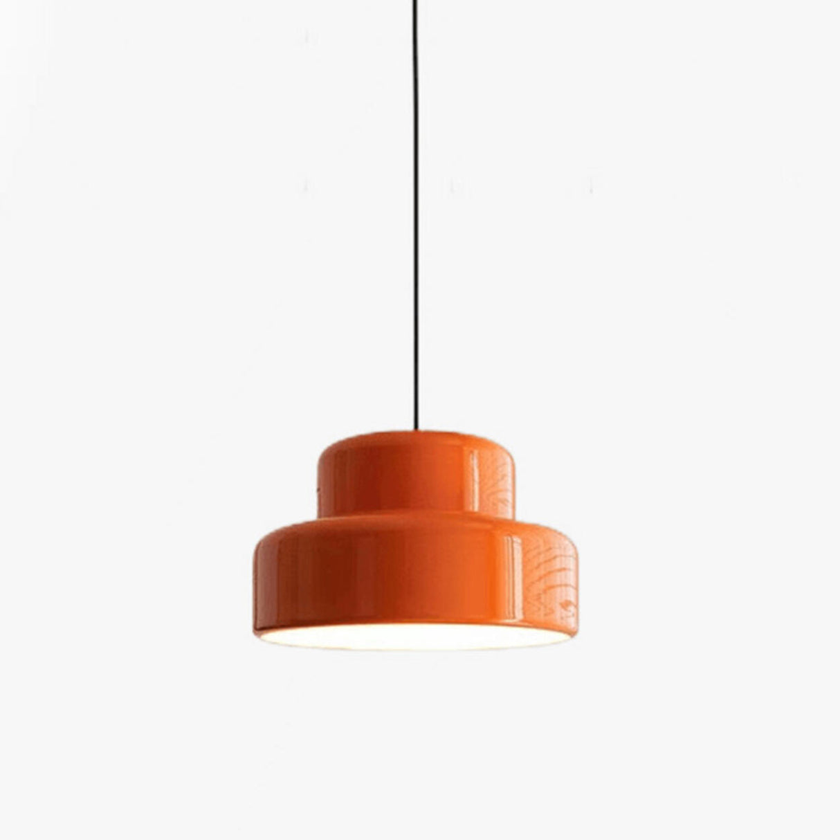 Modern Metal Orange Cylinder Entryway Pendant Light Image - 6