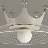 Modern Mini Acrylic Pendant Light Crown Dome Dining Room Image - 8