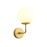 Modern Mini Black Globe LED Metal Wall Sconce Image - 5