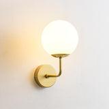 Modern Mini Black Globe LED Metal Wall Sconce Image - 8