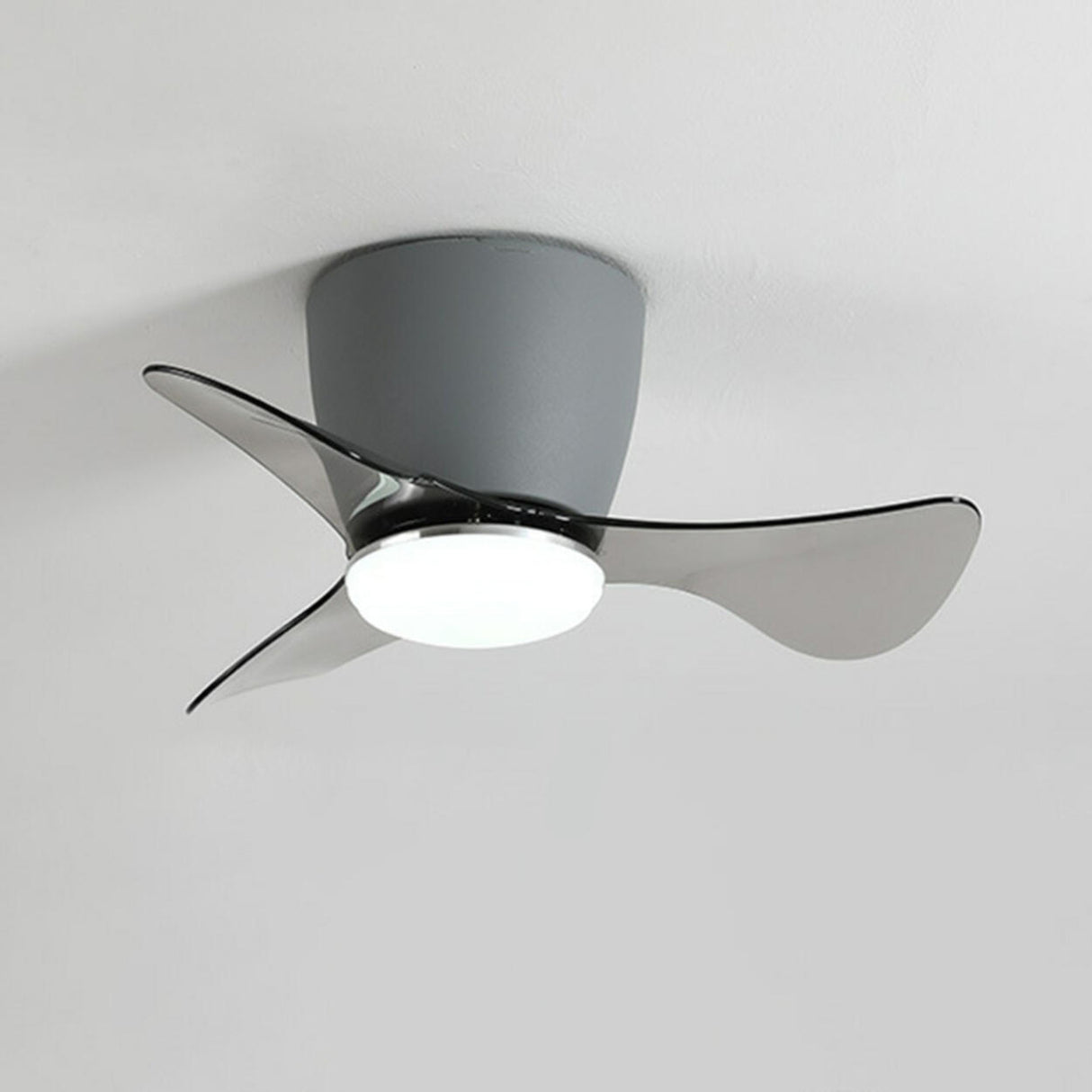 Modern Mini Cone 3 Blade Ceiling Fan with LED Light Image - 13