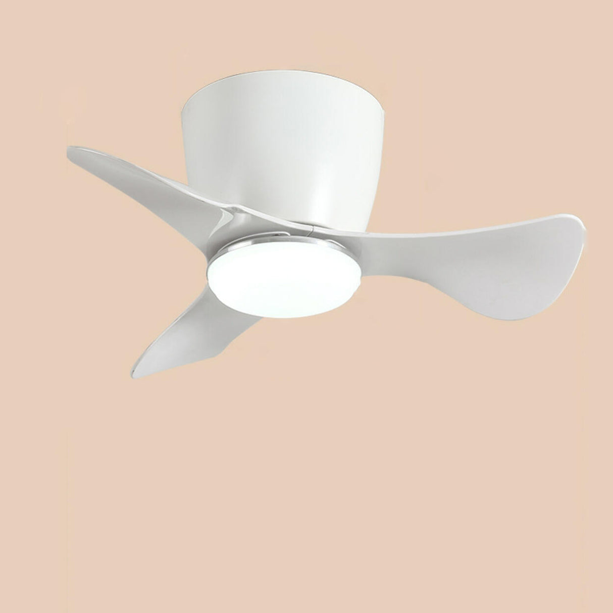 Modern Mini Cone 3 Blade Ceiling Fan with LED Light Image - 3