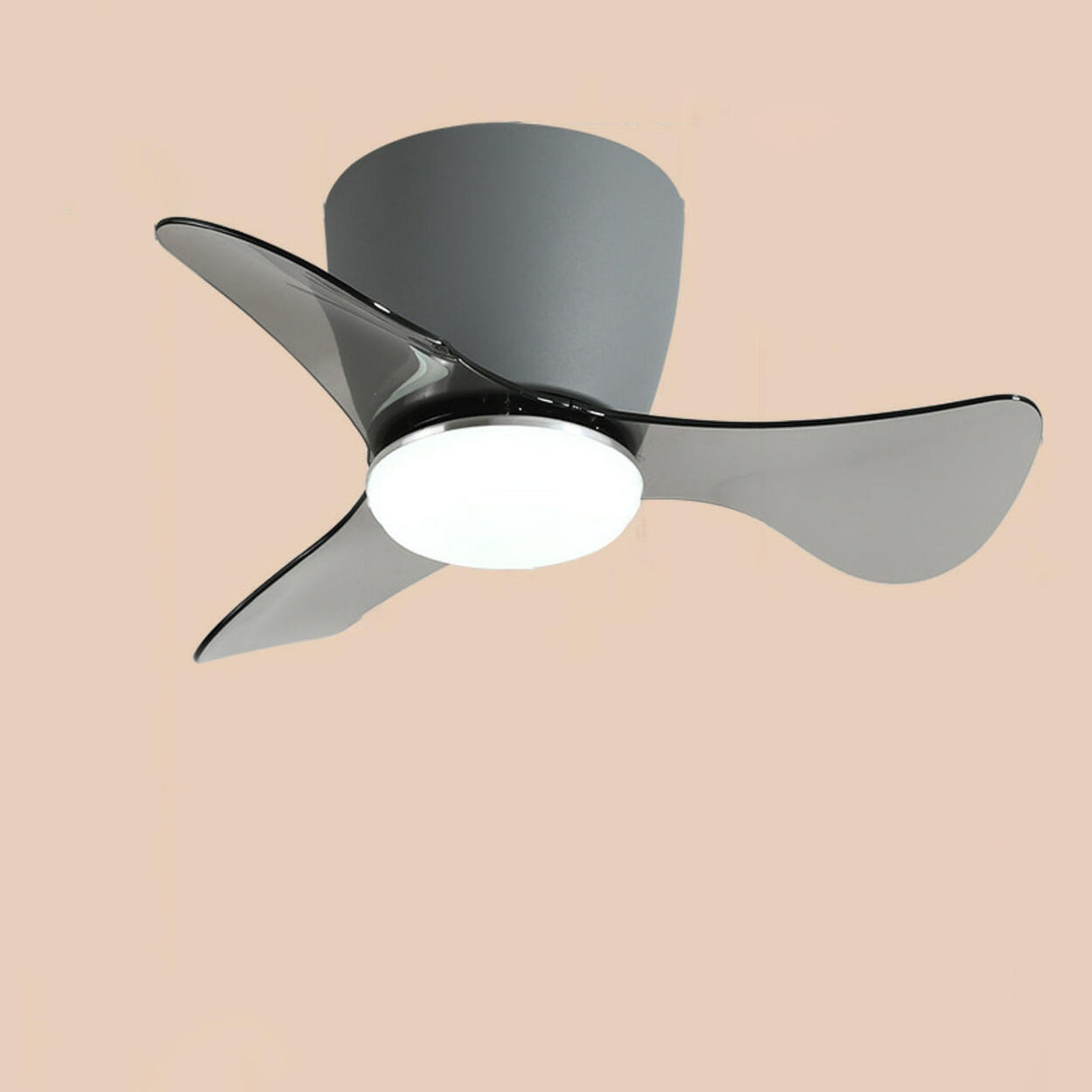 Modern Mini Cone 3 Blade Ceiling Fan with LED Light Image - 5