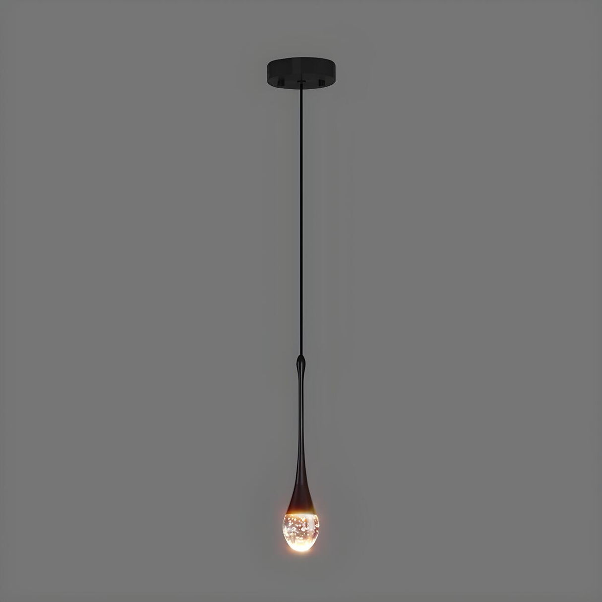 Modern Mini Crystal Teardrop Bedroom Pendant Light Image - 2