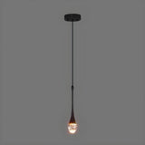 Modern Mini Crystal Teardrop Bedroom Pendant Light Image - 2