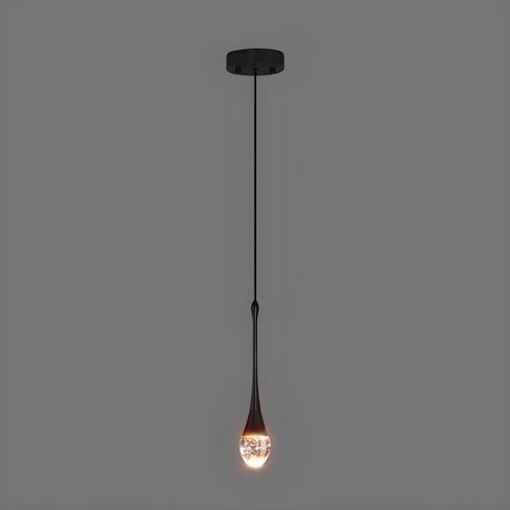 Modern Mini Crystal Teardrop Bedroom Pendant Light Image - 2