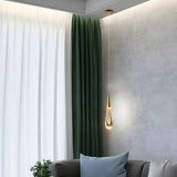 Modern Mini Crystal Teardrop Bedroom Pendant Light Image - 21