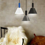 Modern Mini Metal Cone Living Room Pendant Light Image - 1