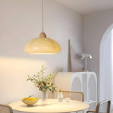 Modern Mini Orange Glass Dome Dining Room Pendant Light Image - 13