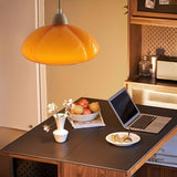 Modern Mini Orange Glass Dome Dining Room Pendant Light Image - 14