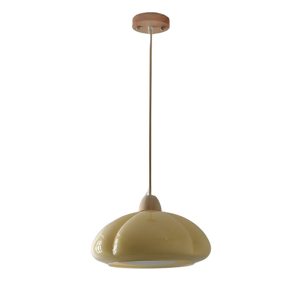 Modern Mini Orange Glass Dome Dining Room Pendant Light Image - 8