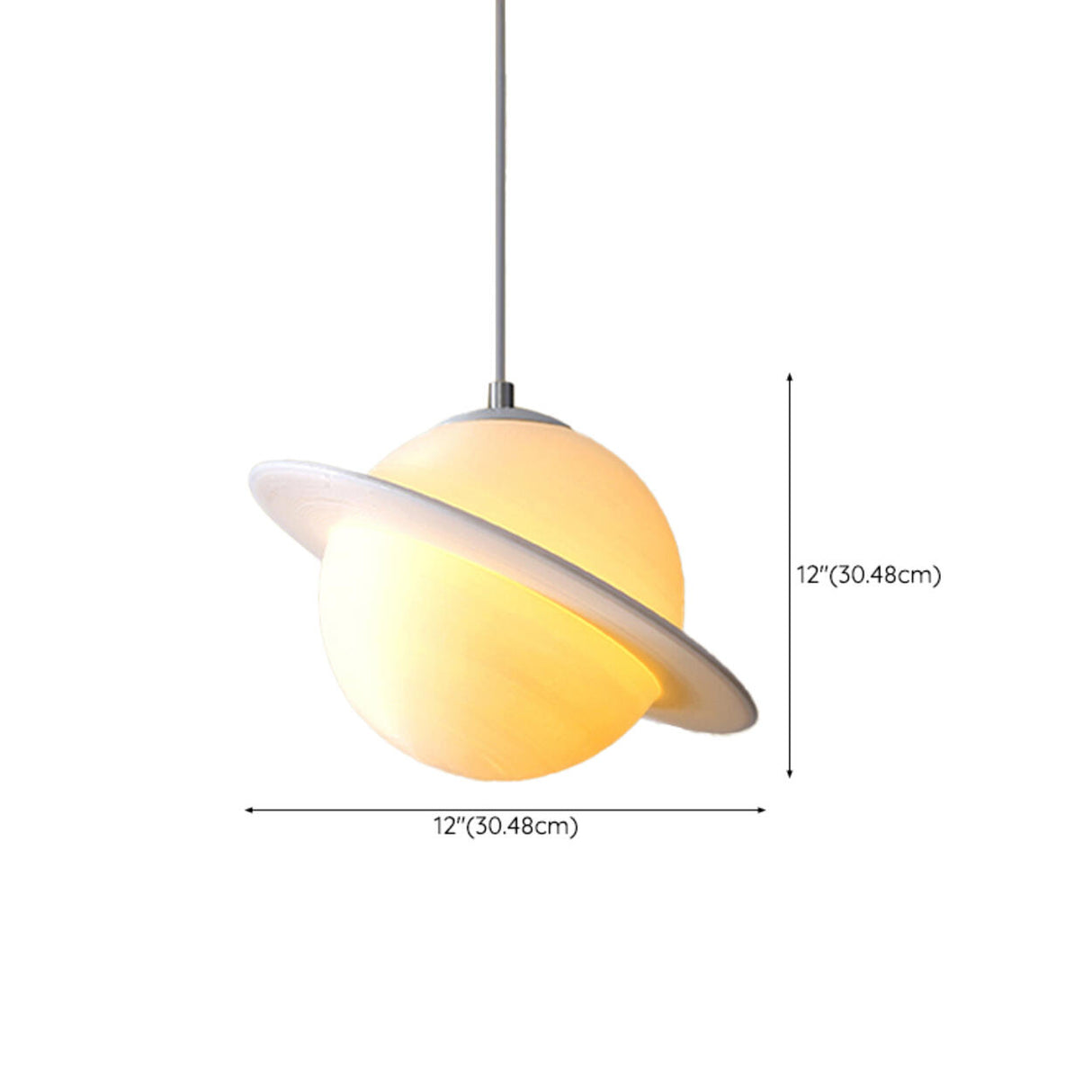 Modern Mini Saturn Planet Resin Pendant Light Image - 13