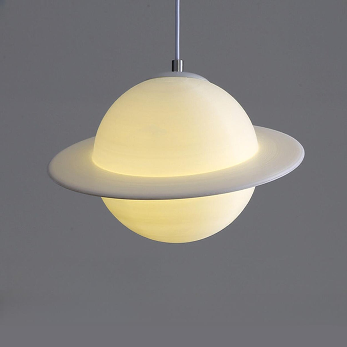 Modern Mini Saturn Planet Resin Pendant Light Image - 7