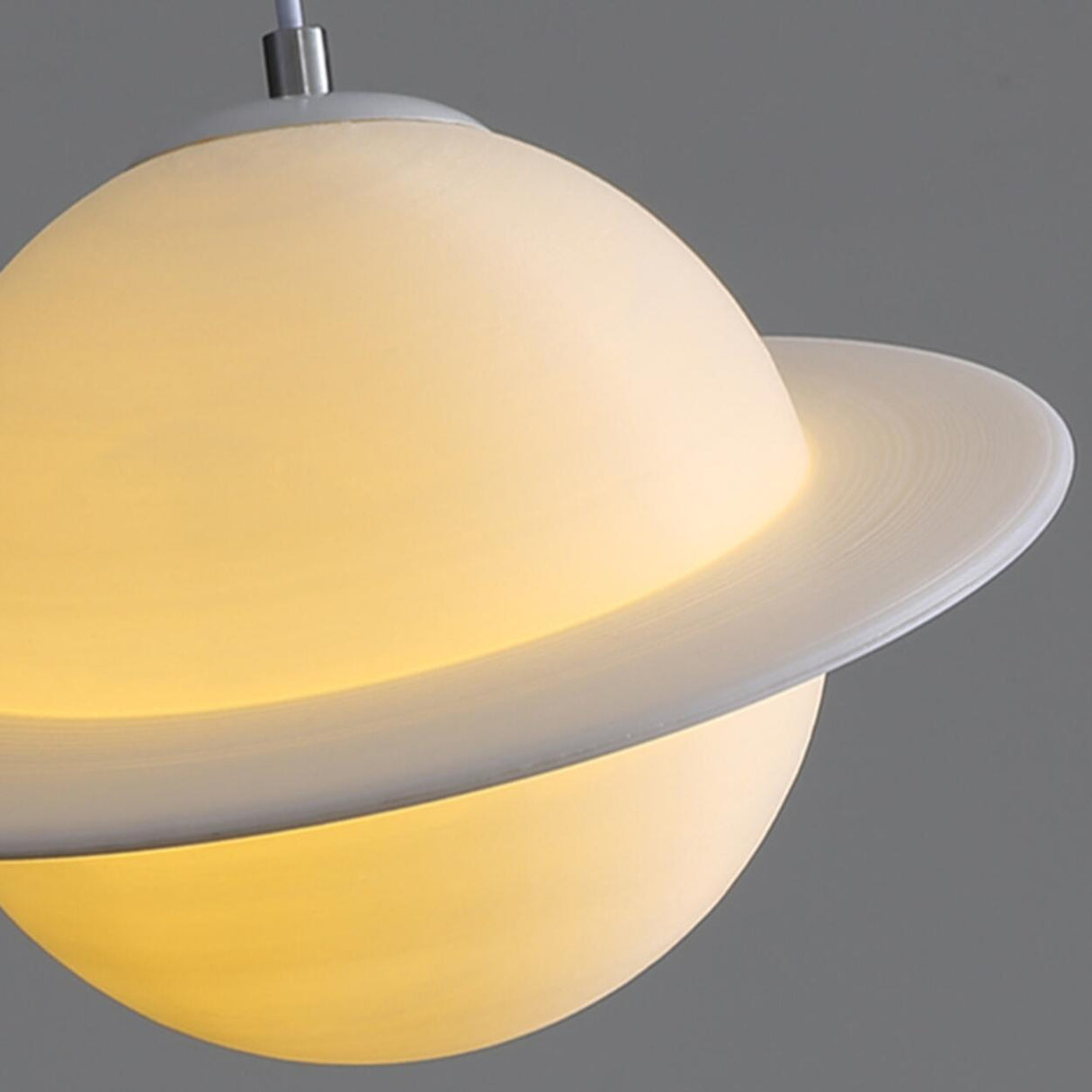 Modern Mini Saturn Planet Resin Pendant Light Image - 8