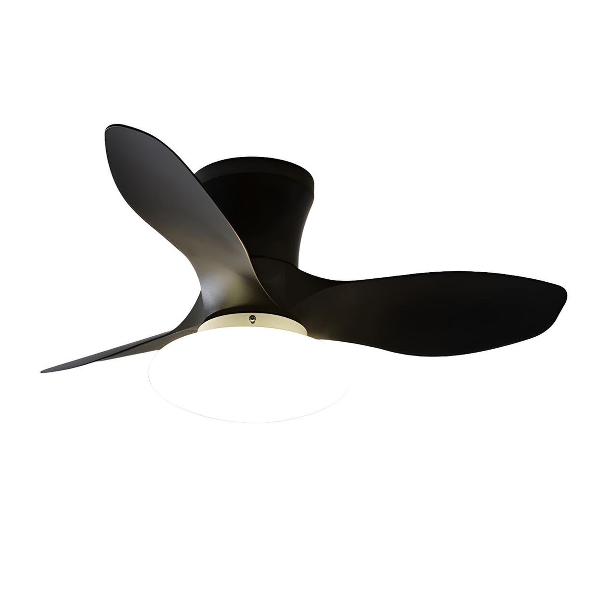 Modern Minimalist 3-Blade Ceiling Fan with LED Light Image - 10