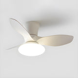 Modern Minimalist 3-Blade Ceiling Fan with LED Light Image - 12