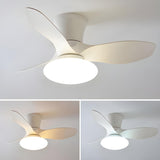 Modern Minimalist 3-Blade Ceiling Fan with LED Light Image - 13