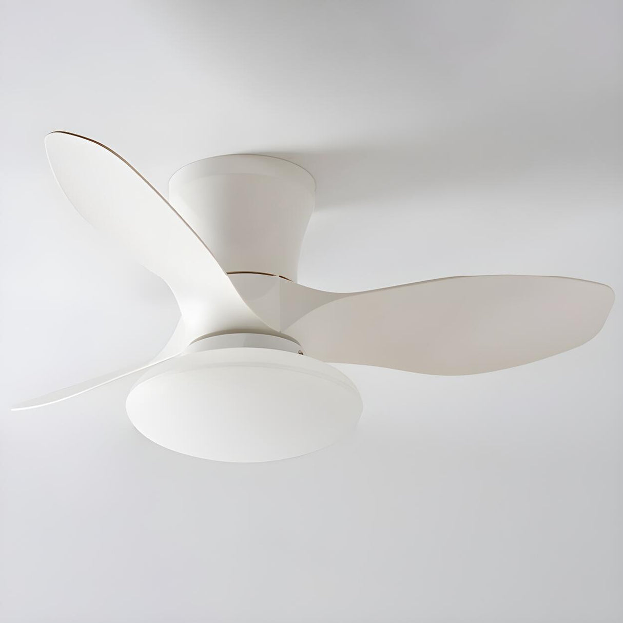 Modern Minimalist 3-Blade Ceiling Fan with LED Light Image - 14