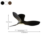 Modern Minimalist 3-Blade Ceiling Fan with LED Light Image - 21