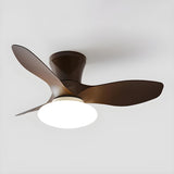 Modern Minimalist 3-Blade Ceiling Fan with LED Light Image - 3