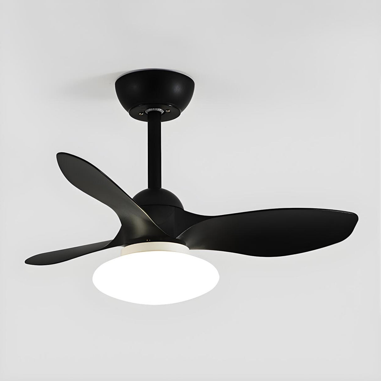 Modern Minimalist 3-Blade Ceiling Fan with LED Light Image - 5