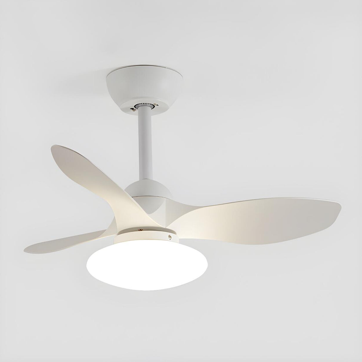 Modern Minimalist 3-Blade Ceiling Fan with LED Light Image - 7