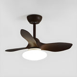 Modern Minimalist 3-Blade Ceiling Fan with LED Light Image - 9