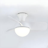 Modern Minimalist 3 Blade Small Ceiling Fan with Light Image - 10