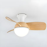 Modern Minimalist 3 Blade Small Ceiling Fan with Light Image - 11