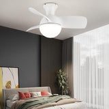 Modern Minimalist 3 Blade Small Ceiling Fan with Light Image - 16