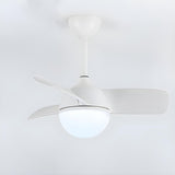 Modern Minimalist 3 Blade Small Ceiling Fan with Light Image - 4