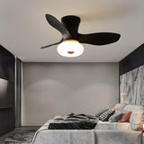 Modern Minimalist 3 Blade Wood Ceiling Fan with Light Image - 11