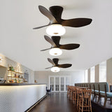 Modern Minimalist 3 Blade Wood Ceiling Fan with Light Image - 2