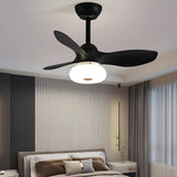 Modern Minimalist 3 Blade Wood Ceiling Fan with Light Image - 3