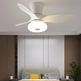 Modern Minimalist 3 Blade Wood Ceiling Fan with Light Image - 9