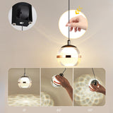 Modern Minimalist Acrylic Glass Globe LED Pendant Light Image - 11