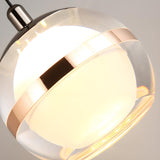 Modern Minimalist Acrylic Glass Globe LED Pendant Light Image - 12