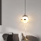 Modern Minimalist Acrylic Glass Globe LED Pendant Light Image - 3