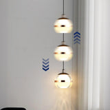 Modern Minimalist Acrylic Glass Globe LED Pendant Light Image - 4