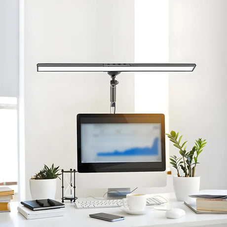 Modern Minimalist Adjustable Metal Arm LED Table Lamp Image - 1