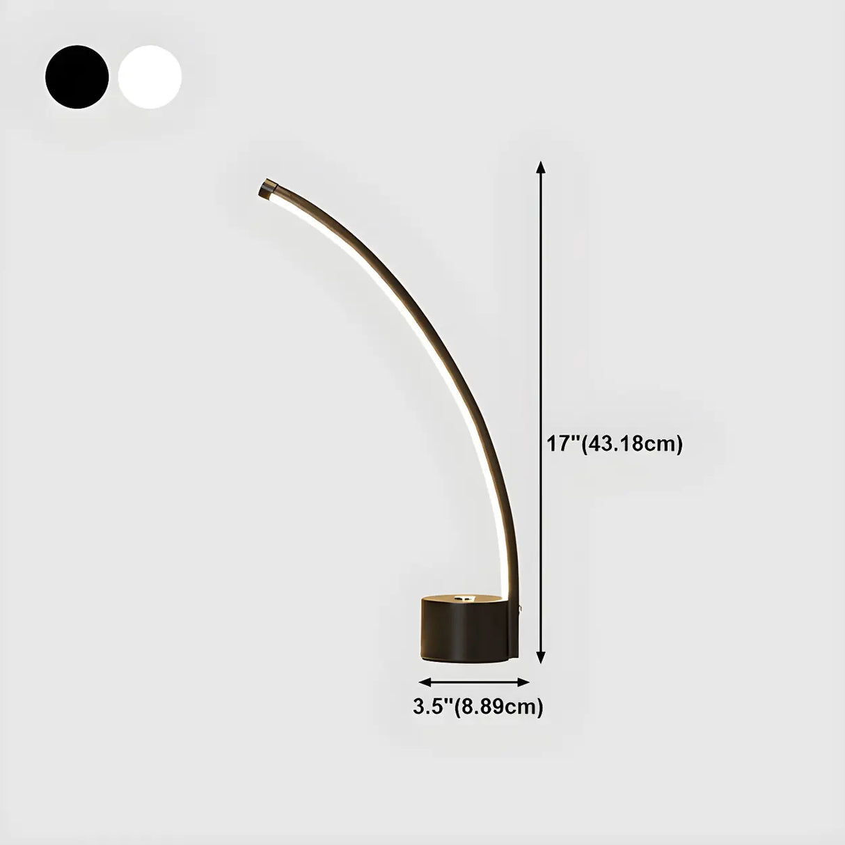 Modern Minimalist Arc Metal LED Table Lamp Bedroom 