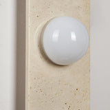 Modern Minimalist Beige Stone Wall Light Fixture Image - 12