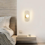 Modern Minimalist Beige Stone Wall Light Fixture Image - 14