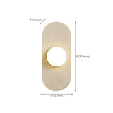 Modern Minimalist Beige Stone Wall Light Fixture #size